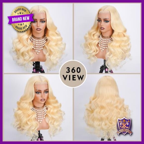 30 Inch Human Hair Lace Front Wig Body Wave 200 Density Pre Plucked
